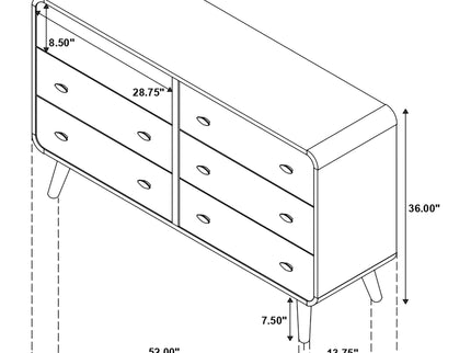 Winston - 6 Drawer Bedroom Dresser