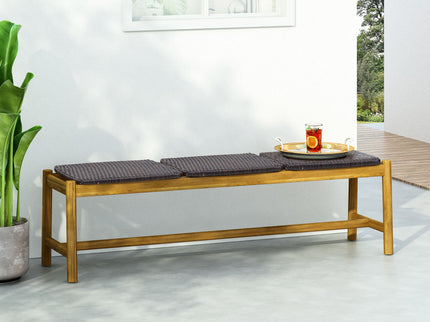 Cambria - Rustic 3 Seater Bench - Teak