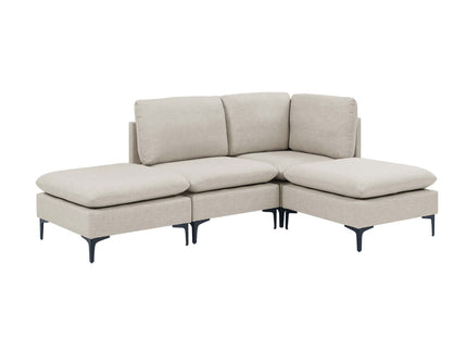 Upholstered Modular Sectional With Tall Legs, Medium Firm Seat