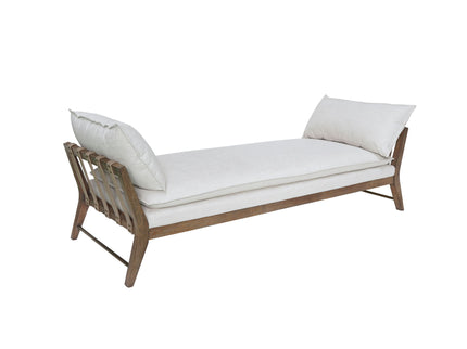 Daybed With Strap Detail - White