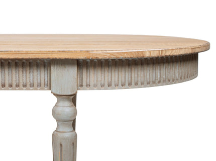 Colette - Oval Dining Table - Blue / Gray