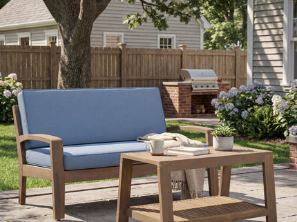 2 Piece Outdoor Conversation Set (Loveseat & Coffee Table With Water-Resistant Cushions)