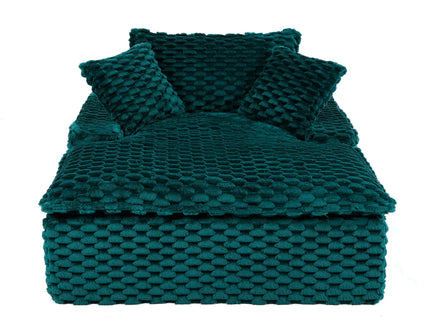 Comfort Bearing Sofa With 2 Pillows And 1 Backrest - Green