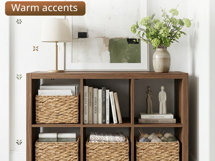 Storage Basket, Handwoven Twisted Weave Basket With Handles Shelf Organizer, Towel Storage, Living Room Storage - Light Brown