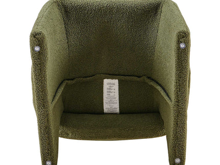 Modern Accent Chair Brown Single Sofa Chair, Upholstered Side Chair Teddy Comfy Chair For Dining Room / Bedroom / Living Room / Reception