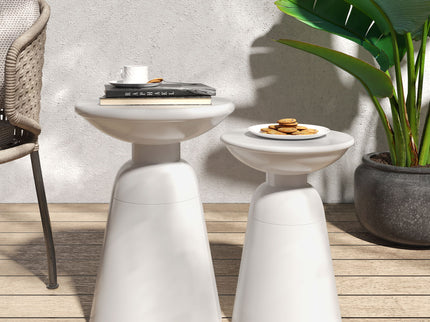 Serenita - Outdoor Side Tables With Flared Design (Set of 2)