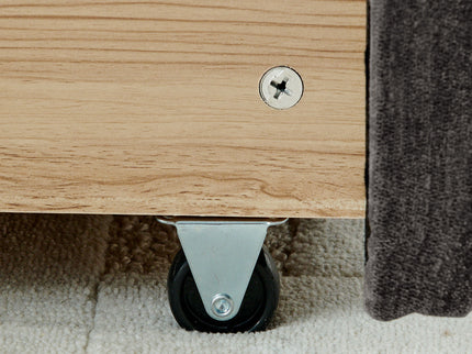 Modern Platform Bed Frame With Thick Fabric