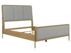 Light Brown / 4 Pc. Bed, Nightstand, Dresser, Mirror / King