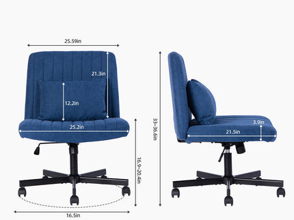 Criss Cross Office Chair With Adjustable Height, Ergonomic Design