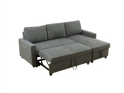 L - Shaped Convertible Sofa Bed With Storage Chaise