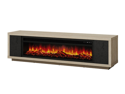 Fireplace TV Stand - Beige / Black