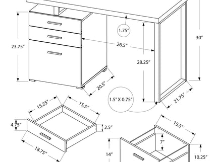Computer Desk For Home Office, Left, Right Set - Up, Ample Storage Drawers