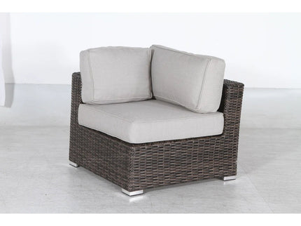 Wicker Outdoor Lounge Set With Cushions And Fire Pit