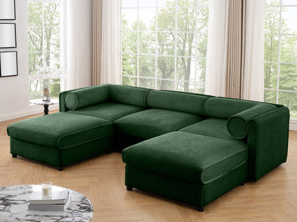 Contemporary Elegant Sofa With Storage And Ottoman