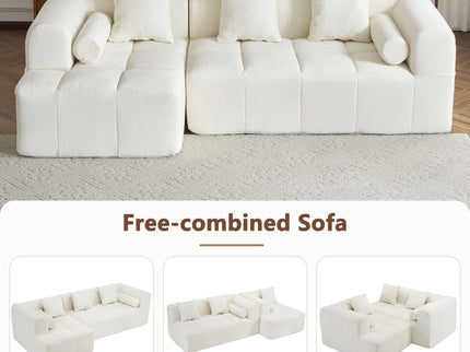 Sectional Free Combined Sofa With 2 Side Pockets