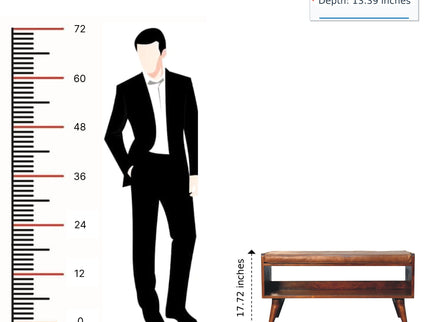 Solid Wood Bench With Upholstered Sea