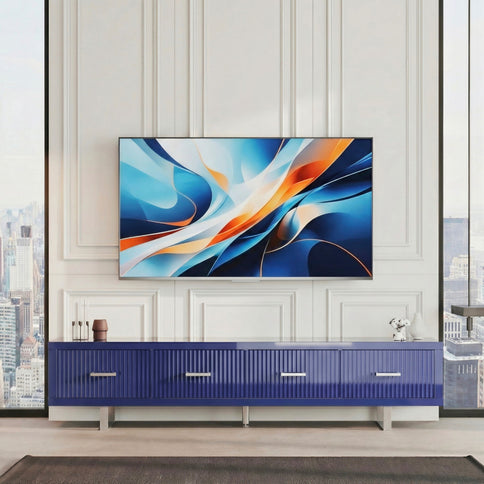 TV Stand With Slatted Drawers