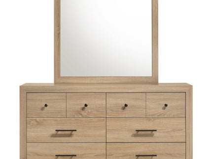 Merritt - 6 Drawer Dresser With Mirror - Light Oak