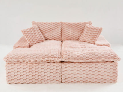 Double Chaise Lounge With Full Compressed Sponge