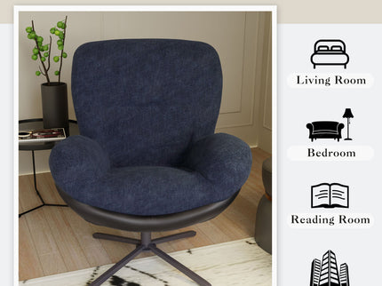 360° Swivel Office Chair, No Wheels