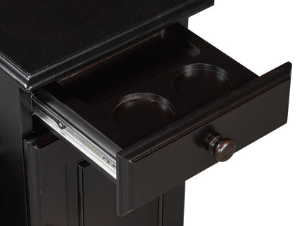 Vintage Flip Top Side Table With USB Ports