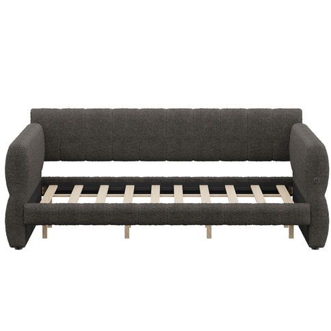 Upholstered Platform Bed With USB Charging