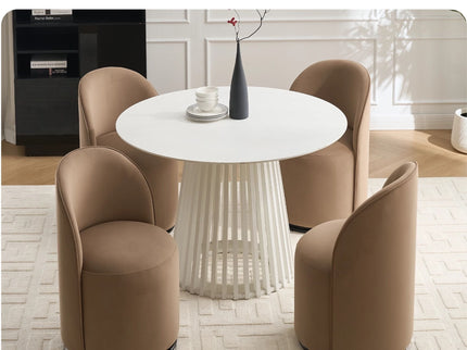 360 Degree Swivel Armless Dining Barrel Chair