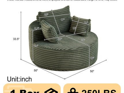 Modern Single Sofa With Backrest Pillow For Living Room