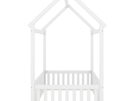 Wood House Bed With Fence And Door