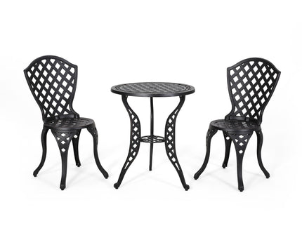 Bono Metal Bistro Set - Black