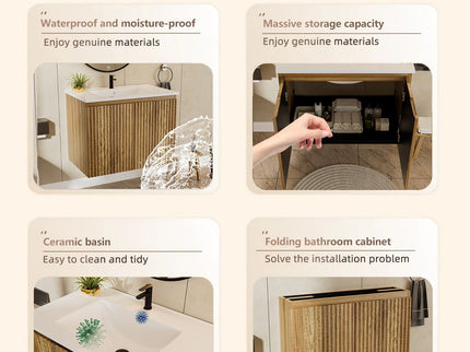 Folding Wall Cabinet With Creamic Sink