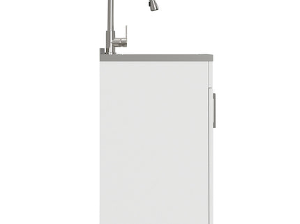 Modern Shaker All-In-One Laundry Utility Sink And Cabinet With Pull-Out Faucet