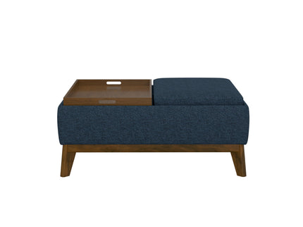 Reversible Tray Ottoman - Blue