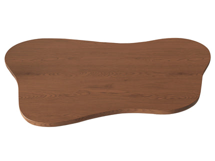 Cloud Coffee Table With 2 Drawers & Multi Layer Storage - Dark Walnut / Matt Black