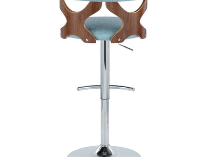 Gardenia - Mid Century Modern Adjustable Barstool With Swivel With Rounded T Footrest (Set of 2)