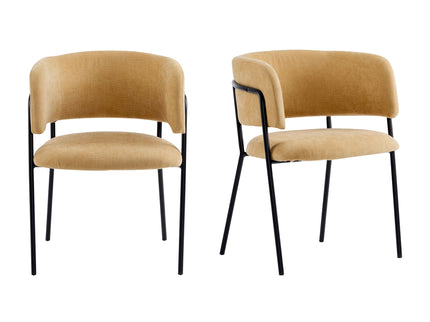 Modern Upholstered Arm Dining Chair Set