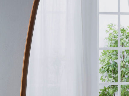 Irrgeular Mirror With Wood Frame, Wall Mirror For Living Room Bathroom Entryway - Brown