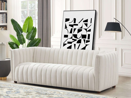 April - Mid-Century Modern Luxury Tight Back Boucle Couch