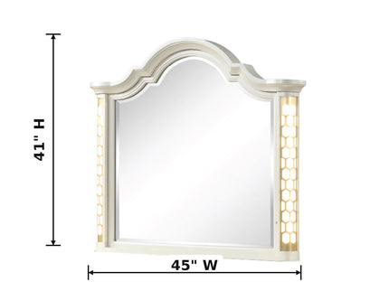 Jasmine - Mirror With Side LED Lighting - Beige