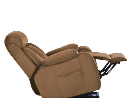 Lift Chair Recliner Power Remote Control Recliner Sofa Relax Soft Chair Anti - Skid Australia Cashmere Fabric Furniture Living Room - Brown