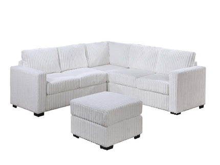 Contemporary Sectional Set With Ottoman