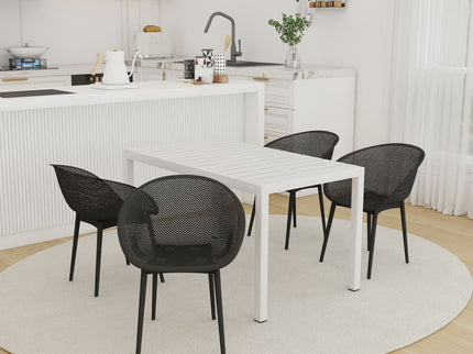 4 Pack Lounge Chair Set With Long Table
