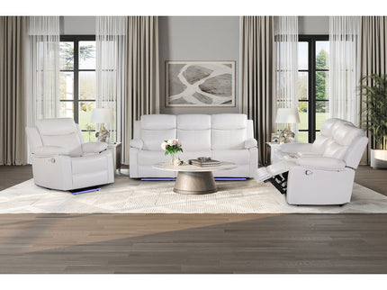 Blanche - Reclining Set With LED Lights, Speaker