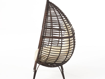 Cutter Teardrop Patio Chair With Water Resistant Cushion - Multi / Brown / Beige