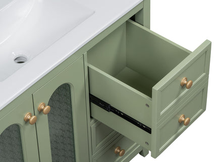 Bathroom Vanity With Two Soft Close Doors, Adjustable Shelves And Three Drawers