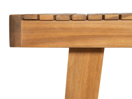 Outdoor Dining Table With Slatted Top, Ideal For Patio
