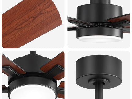 Reversible DC Motor Ceiling Fan With Dimmable LED Light For Living Room