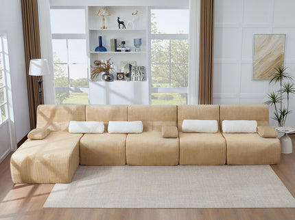Oversized Sectional Sofa, Living Room Seating With Modular Design