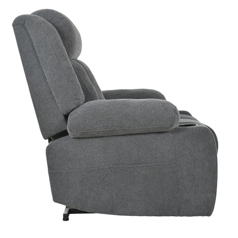 Power Lift Recliner Chair With Extended Footrest, Remote Control, Cup Holders, And Side Pockets