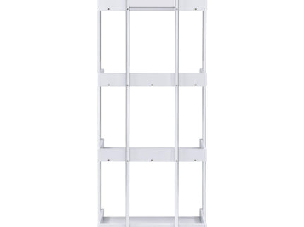 4 Shelf Open Back Bookcase With Accents - White